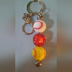 Softball Keychain
